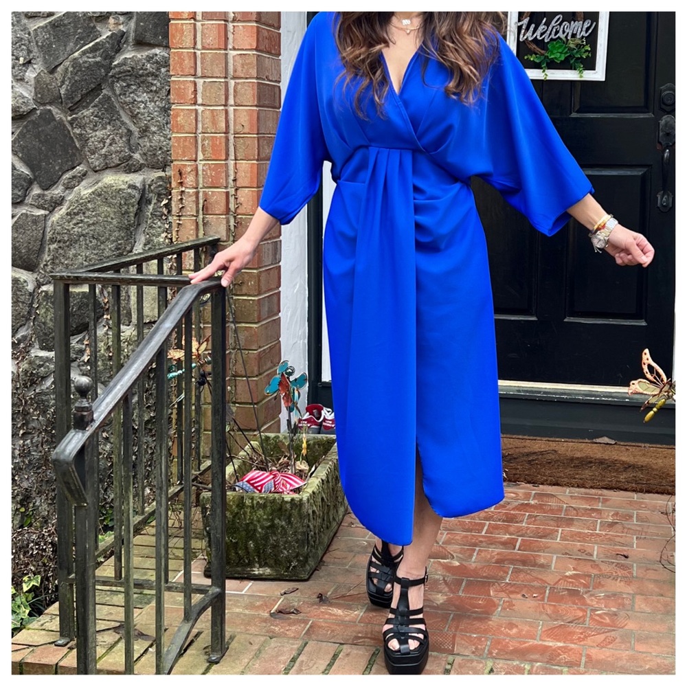 Made in France Fabulous Midi Front Slit Dress - Picture 4 of 4